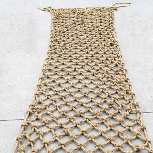 Dekoratives Seilnetz für Drinnen oder Draußen, Sicherheit Schutzhanfseil Net - Kinderbalkongeländer Geländer Baby Treppe Schutznetz Indoor-Spielplatz Fracht Anhänger (1x7m)