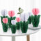EASY JOY 8 Stück Tulpe Papier Blumen Centerpieces, Rosa Orange Weiß Tulpe Wabenbälle Dekoration, Tulpentischdekoration, für Home Tischdekoration Mädchen Geburtstag Hotel Hochzeit Büro Party
