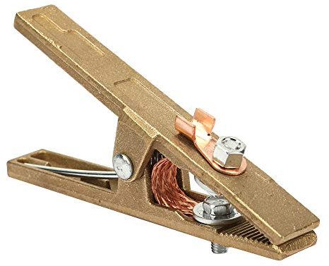 ZAWELIYO Welding Earth Clamp, Electroplated A Shape Brass Ground Earth Clamp for Welding Machine (300A)