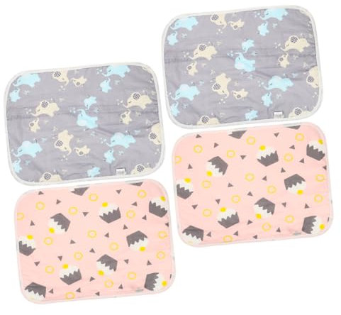 INOOMP 4stücke Meerschweinchen Käfigeinlagen Waschbare Wiederverwendbare Töpfchenunterlagen Für Kleintiere Super Saugfähig Für Hamster Und Meerschweinchen Zufällige Designs