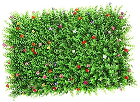 FLCPJGV Gazon Synthétique de Qualité Supérieure pour L'extérieur, Pelouse d'eucalyptus avec fleur