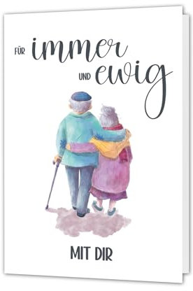 PICTALOO Karte Hochzeitstag Immer und Ewig, Glückwunschkarte Jahrestag, wunderschön illustrierte Karte für deine Liebe, romantische Valentinstagskarte Ehemann, Ehefrau, Freund, Freundin, Liebeskarte
