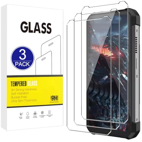 X-Dision [3 Pièces Compatible avec Le Protecteur D'écran Unihertz Tank 2 Pro,Film de Protection 2.5D[Dureté 9H,Incassable] Film en Verre Trempé