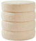 Zedelmaier Runder Teddy Hocker mit Stauraum - Sitzhocker, Schminktisch & Aufbewahrungshocker für Wohnzimmer, Schlafzimmer & Kinderzimmer (Beige)