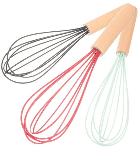 Cabilock 3piezas Batidora De Mano Inalámbrica Batidor De Huevos Batidor De Salsa Diseño Humanizado Antideslizante Ligero y Portátil