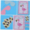 Vaguelly 2 Sets Flamingo Jungen und Mädchen Party Aufkleber Set Augenmaske für Spiel
