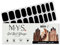 MYSc Gel Nail Wraps (Noir sur Noir) Semi-Cured Gel Nail Wraps, 20 UV Gel Strips for a Long-Lasting, Salon-Quality Manicure at Home, Easy to Apply, No Smudges, Easy to Remove, Works with Any UV Lamp