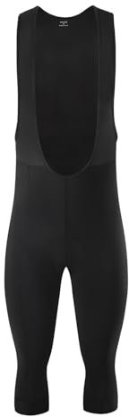 Salopette Ciclismo Pantaloni con bretelle da ciclismo Pantaloni con bretelle da ciclismo lunghi in pile termico 3/4 Pantaloni da bicicletta invernali Calzamaglia da bici invernale fredda(Black,M)