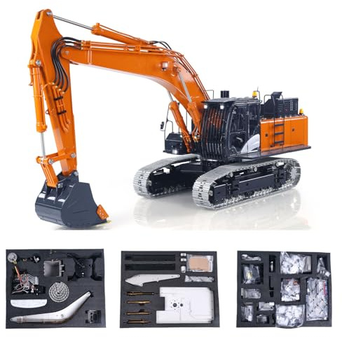 TOUCAN RC HOBBY 1/14 LESU Aoue ZX490 Kit d'excavatrice hydraulique télécommandée Corps en métal RC Pelleteuse Voiture 6CH Valve Lumière Moteur de pompe sans balais