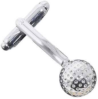COLLBATH Eleganter Manschettenknopf mit Kugelknopf aus Kupfer in Silber Einfaches Design Glanzqualität als Kreative Geschenkidee für Männer im Büro
