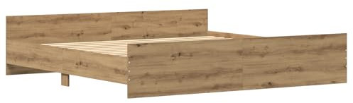 vidaXL Bettgestell Artisan Eiche 200x200 cm Holzwerkstoff