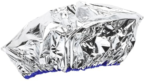 NOLITOY Wärmeregulierende Thermokappen aus Aluminiumfolie mit Elastischem Kopfband Kompakte Haarpflegemütze für Haarbehandlung im Friseursalon oder Saunaraum in Silber
