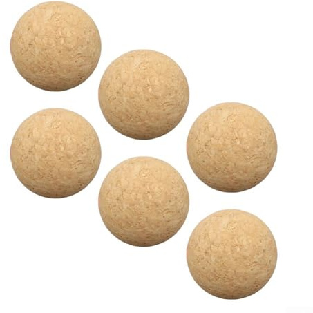 6 Stück Kickerbälle aus natürlichem Agglomerat-Kork für Tischfußball-Tische, die einen leisen Betrieb erfordern (36 mm Korkball)