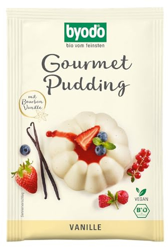 Byodo Bio Pudding Vanille - Premium Veganer Dessert Snack, Bio-Zertifiziert, Glutenfrei, Ideal für Kinder & Erwachsene, Einfache Zubereitung, Laktosefrei, Perfekt für Unterwegs (10x 36g)