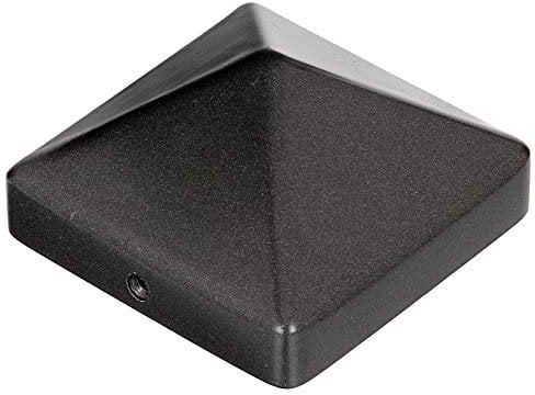 Alberts 217099 Capuchon pour poteau en bois | forme haute | fonte d'aluminium | en anthracite métallique | 90 x 90 mm
