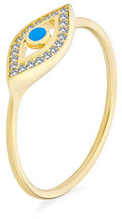 Minimalistische 14K Rosengold Plattiert .925 Sterling Silber Midi Knuckle 1Mm Band Stackable Zartes Cz Halo Böser Blick Ring Für Frauen Teen
