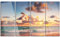 Design Art PT13815-48-28-4P Sonnenaufgang Karibik Meer Leinwandbild, 48 x 28-4 gleiche Paneele