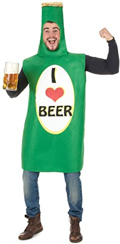 Generique - Costume Bottiglia I Love Beer Taglia Unica