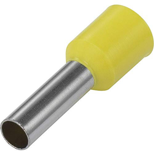 TRU Components 1091278 Aderendhuelse 6mm² Teilisoliert Gelb 100St.