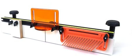 Taytools 300015 Deluxe 32 Long Router Table Fence 3-1/2 Tall Anodized Aluminum with Feather Board, Bit Guard, Adjustable Stop and Dust Port
