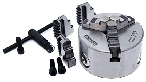 LLDSIMEX K11-100 Chuck 3 Jaw Self-Centering Lathe Chuck 4/100mm With Internal and External 2 Set Jaws