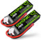 OVONIC Lipo Akku 3s 3000mAh 50C 11.1V Lipo mit Anschluss Dean Style T für RC Avion Hélicoptère Voiture Truck Truggy Hobby DIY (2 Stück)