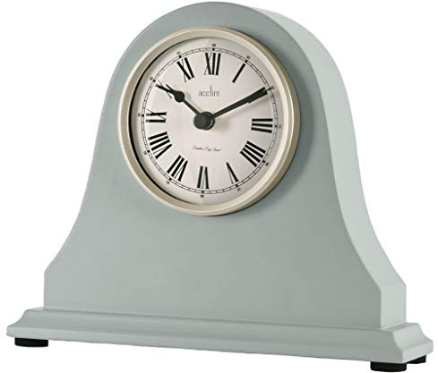Acctim 33845 Greyjoy Shaker style mantel clock in peppermint