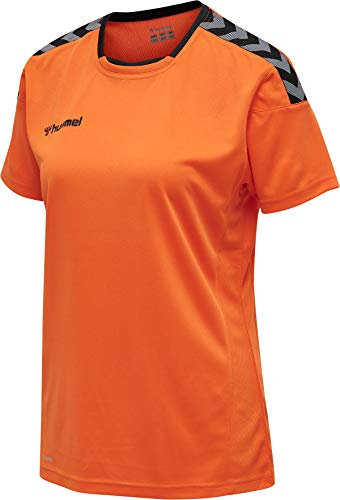 hummel Damen hmlAUTHENTIC Poly Jersey Woman S/S Trikot, Tangerine, L