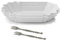 KPM Berlin KURLAND Currywurstschalen-Duo-Set mit 2 Piekern, Porzellan, Schalen-Set, Pommesschalen, handmade, weiß