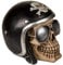 MIK funshopping Spardose Sparbüchse Im Totenkopf-Design (Schädel mit schwarzem Motorradhelm)
