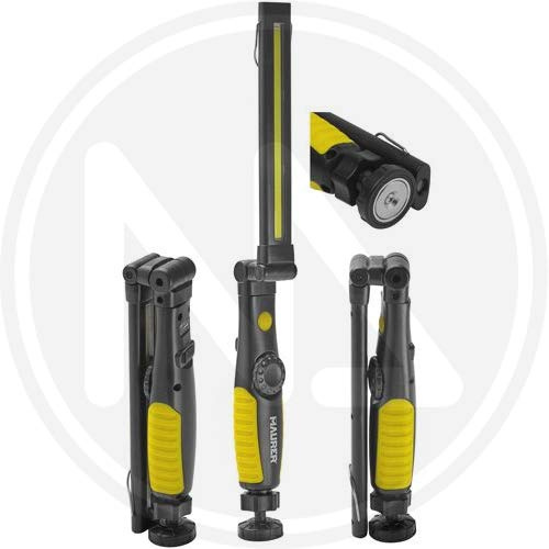 MAURER Linterna LED giratoria con batería recargable