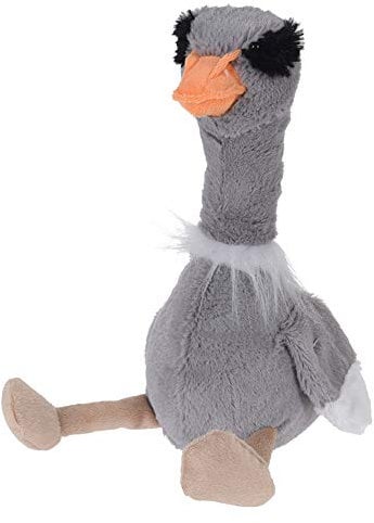 URBNLIVING Weighted Fabric Fur Fluffy Cushioned Soft Cute Ostrich Doorstop Stopper Wedge (Grey)