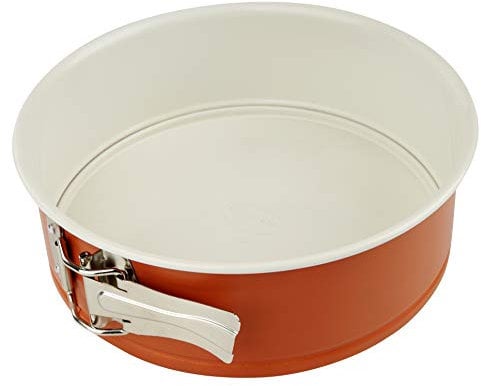 Dr. Oetker Springform Ø 20 cm DieMaus, runde Backform, hochwertige Kuchenform aus Stahlblech, Form mit keramisch verstärkter Antihaftbeschichtung (Farbe: Maus-Orange/Creme)
