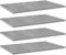 vidaXL 4X Bücherregal Brett Wandboard Wandregal Regal Regalboden Wand Board Ablage Hängeregal Schweberegal Betongrau 60x40x1,5cm Holzwerkstoff