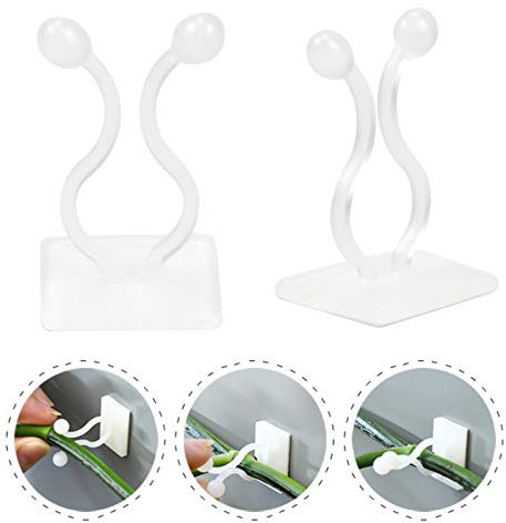 50 Pcs Plant Fixture Clips for Climbing Plants, Climbing Plant Support Wall Fixture, Self-Adhesive Plant Wall Clips, Invisible Wall Sticky Hook Vine Fixer for Gardening Plant