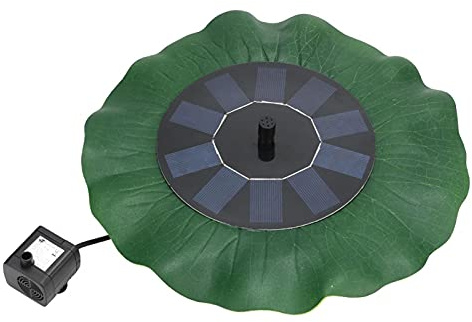 Kuuleyn Solarbrunnen, Gartenbrunnen, 5V 1,6 W Solarwasserbrunnenpumpe Schwimmender Landschaftsbrunnen für Außendekoration für Vogelbad Aquarium Kleiner Teich(Mit Lithiumbatterie 800MA)