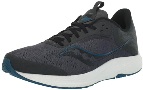 Saucony Freedom 5 Herren-Laufschuh, Anthrazit/Schirm, 42.5 EU