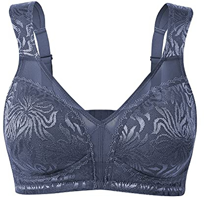 WingsLove Women's Full Coverage Bra Non Padded Comfort Minimiser Bra Wire-Free Bra Plus Size