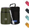 Healter-750ml Food flasks for hot food Soup flask Thermal food container Portable Stainless Steel Food Containers with Insulated Bag & Folding Spoon Keep Hot/Cold for 12 Hours(Green)
