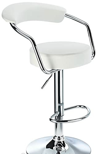 Netfurniture Lazio Barhocker, verstellbar, Weiß