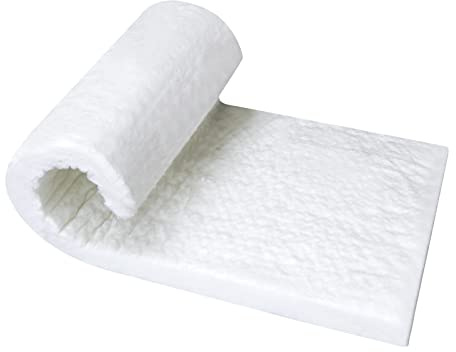 Ceramic Fiber Blanket, 12 x 24 x 2 Thick 3000F Fireproof Insulation Blanket, High-Temperature Resistance for Forges, Fireplace, Chimney, Kilns, Stoves, Pizza Ovens