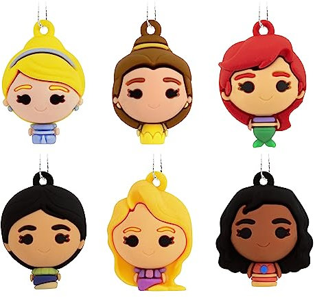 Hallmark Disney Princess Miniature Christmas Ornaments, Set of 6, Approx. 1.6 x 2.2 x 1.3 inches (0002HCM6131)