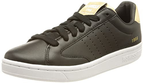 K-Swiss Damen Lozan Klub LTH Sneaker, BLK/WHT/Champagne, 38 EU