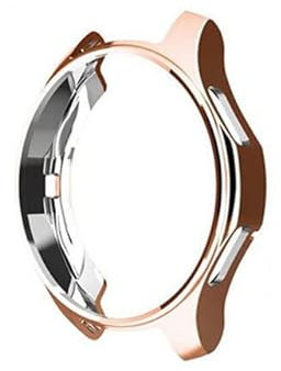 XoTek Custodia protettiva per Samsung Galaxy Watch Gear S3 42 mm/46 mm Classic/Frontier opzionale con pellicola protettiva per display (46 mm, oro rosa)