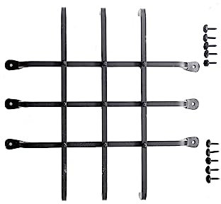 The Rustic Express, Speak-Easy Grille de porte décorative en fer pour judas et judas pour la maison, le bureau et la cave à vin, taille 36,6 x 36,8 cm