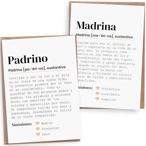 CONTRAXT Quieres ser mi madrina y quieres ser mi padrino. Tarjetas regalo o tarjetas con sobre Ideas originales peticion padrino y madrina bautizo o boda