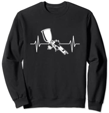 Car Painting Heartbeat EKG Pulse Car Automotive Painter Sweatshirt