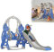 Toboggan pliable pour enfants XMTECH 4 en 1 pour enfants, intérieur et extérieur, set de jeux - Balançoire pour enfants, Panier de basket-ball, chargeur, toboggan de jardin, toboggan pour tout-petits