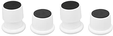 Tomotato Tapis de Jambe de Meubles Réglables, Pieds Réglable 40-65mm en ABS Antidérapant, Protecteur de Sol pour Canapé Lit Table Chaise Armoire(Blanc)