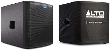 ALTO Professional TS15S + TS15S Cover - Subwoofer da 15 e 2500 W, sistema PA con 6 modalità DSP selezionabili, Easy setup, 132 dB, bobina da 3, bassi superiori